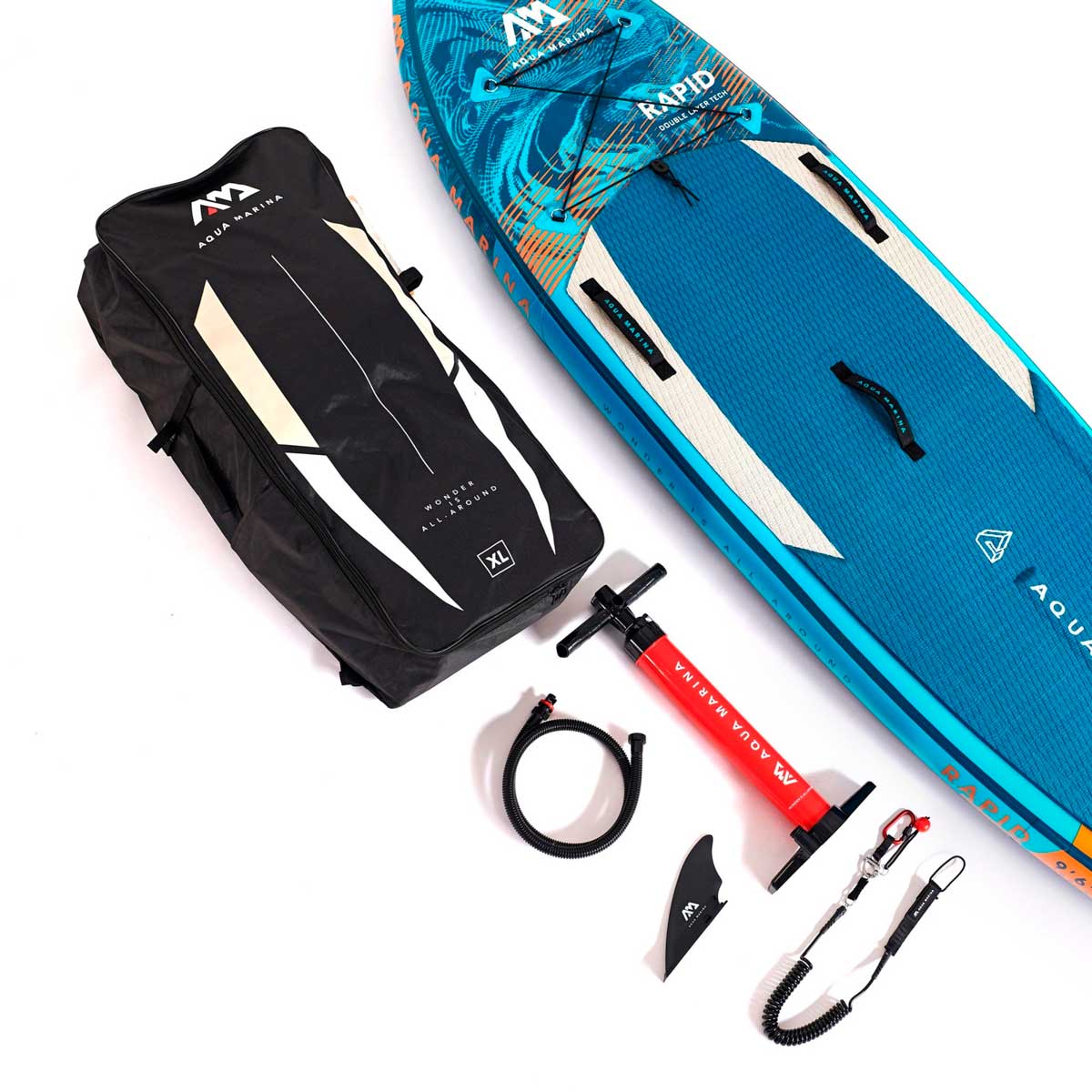 SUP Board Aqua Marina RAPID 9'6 für Flüsse, stabil, 18 psi