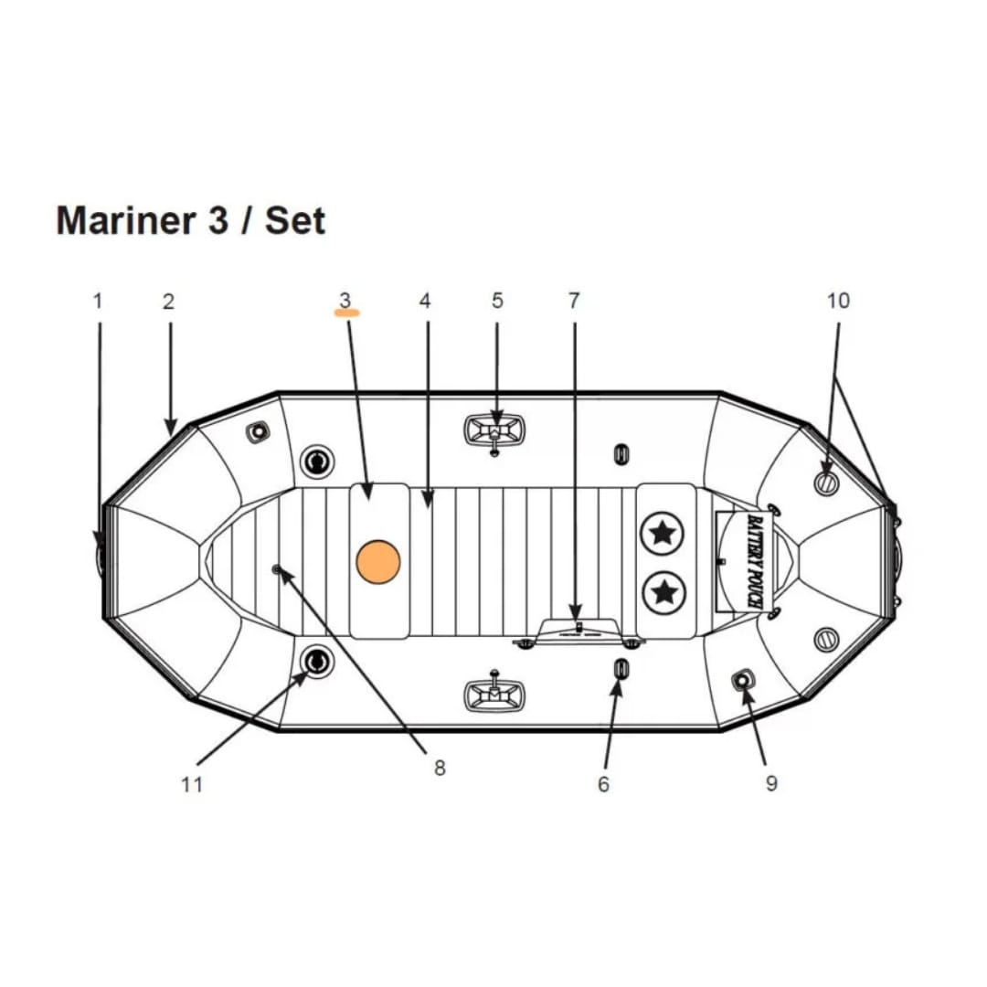 Boot Intex Mariner 3 – Ersatzsitz Original 11758G, einfach
