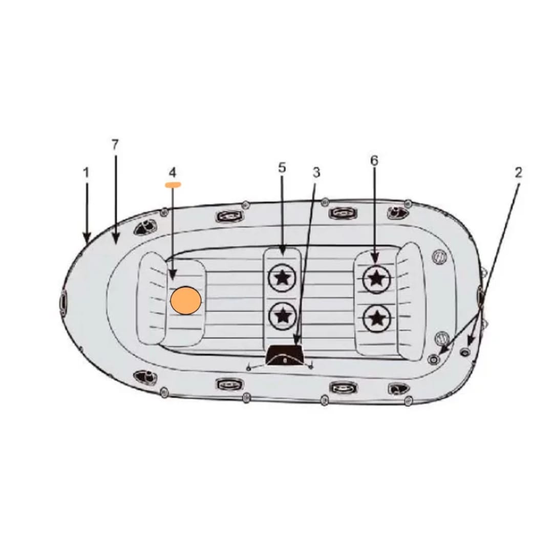 Vorderer Sitz für Boot Intex Excursion 11059A – einfach